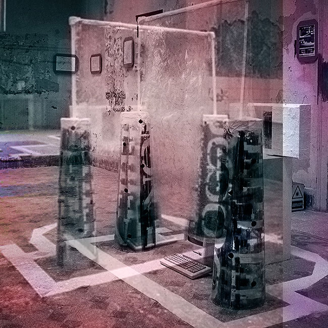 Digital collage of Barbara Bónyai’s iconic installation.